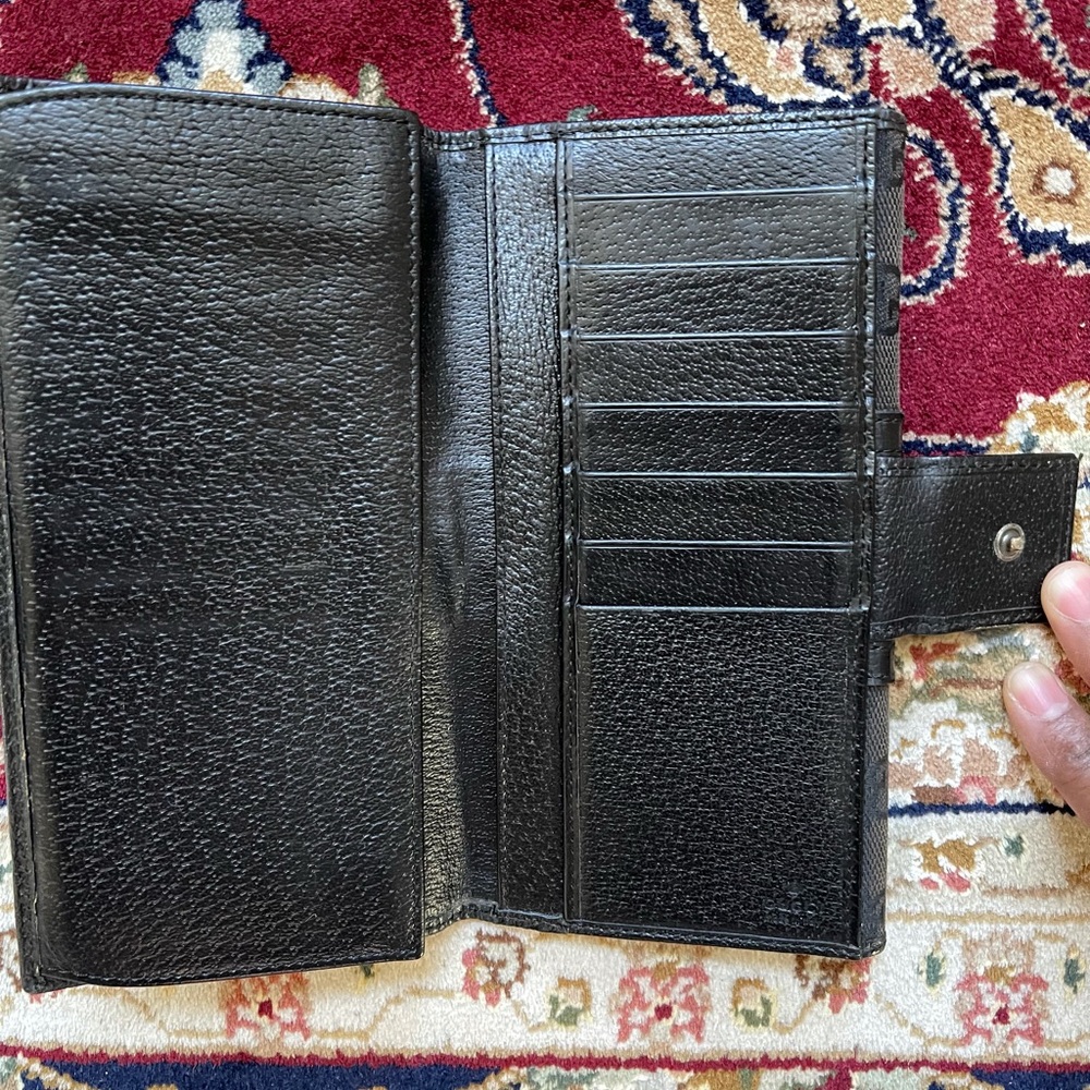 Gucci Brown Monogram Wallet with Green and Red Web Stripe - Picture 3 of 7